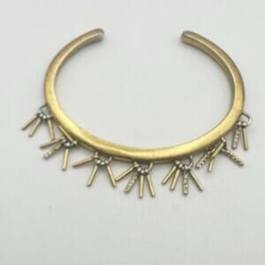 Madewell Cuff Bracelet Tassels Fold tone Western Coastal Cowgirl Boho Casual